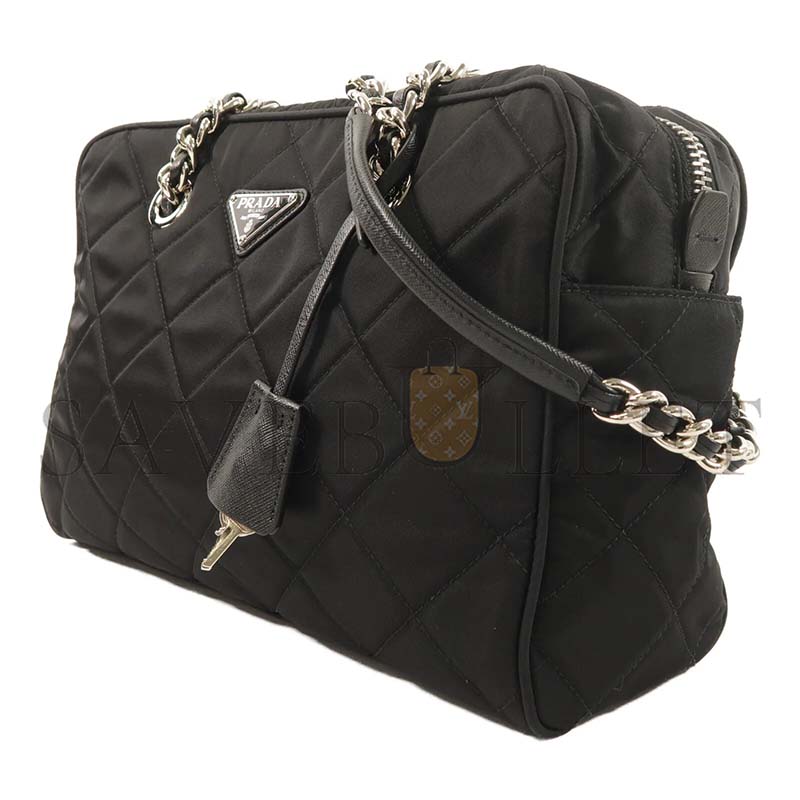 PRADA RE-NYLON QUILTED NYLON SHOULDER BAG 1BD641 (30*21*11cm)